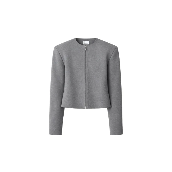 Mael Padded Cardigan in Grey