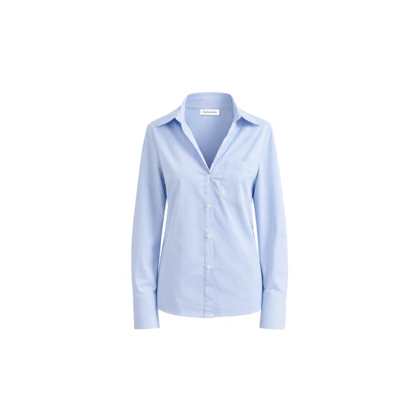 The Frankie Shop Mela Fitted Shirt in Light Blue