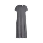 The Frankie Shop Meven Padded Maxi Dress in Dark Grey Melange