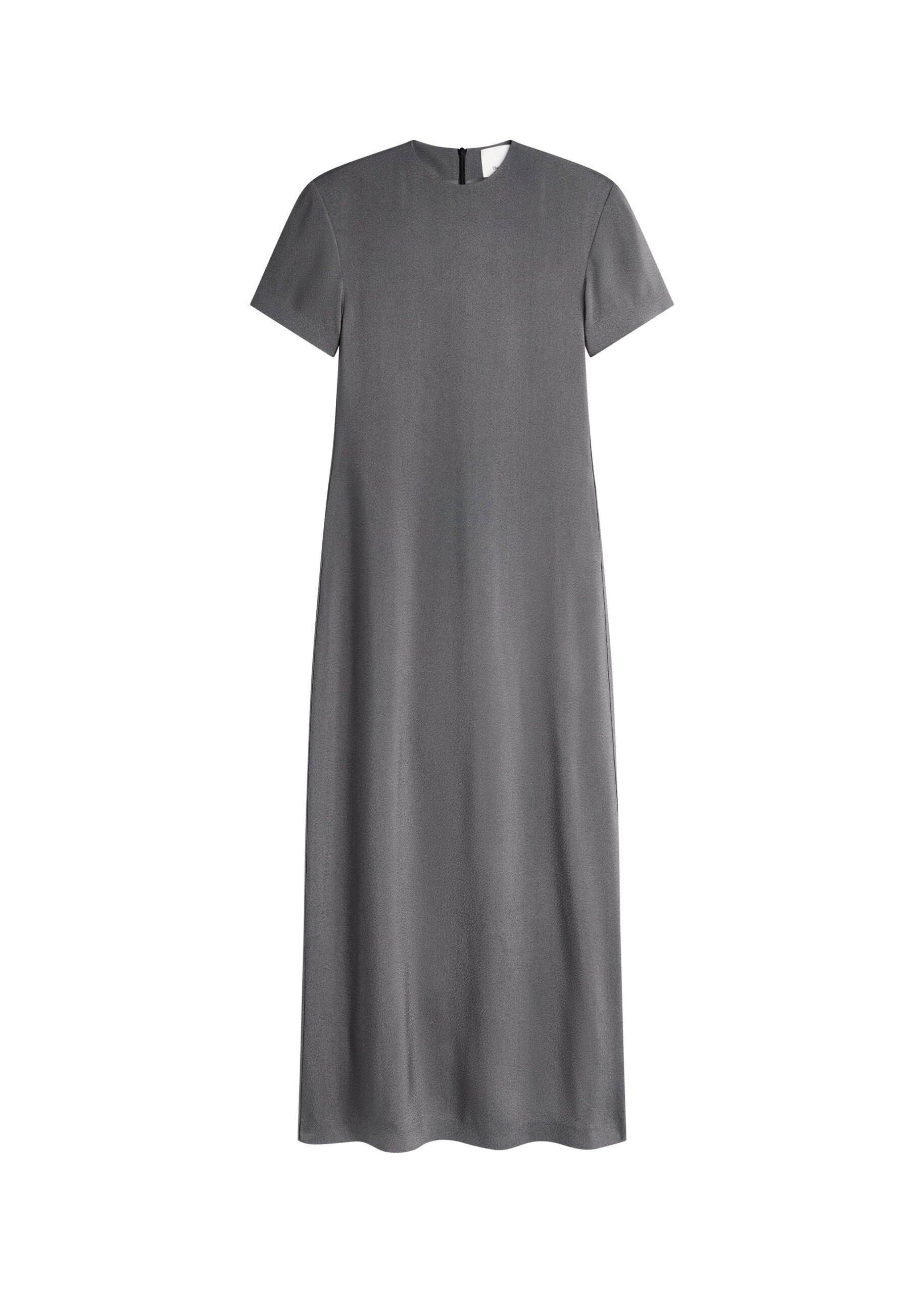The Frankie Shop Meven Padded Maxi Dress in Dark Grey Melange | Dresses | Luxury Shoes The Frankie Shop Meven Padded Maxi Dress in Dark Grey Melange