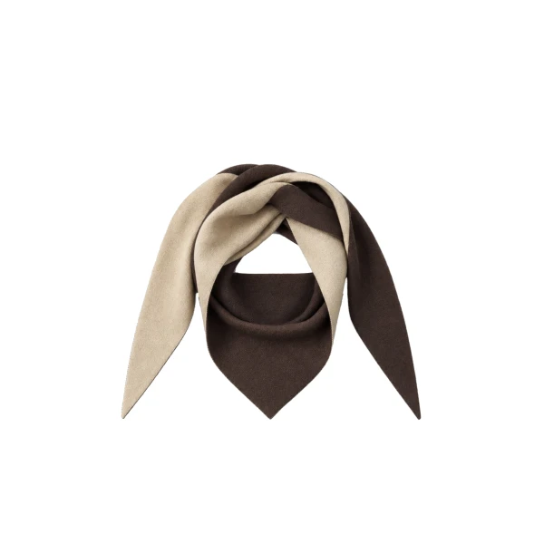 Nella Reversible Scarf in Beige and Brown