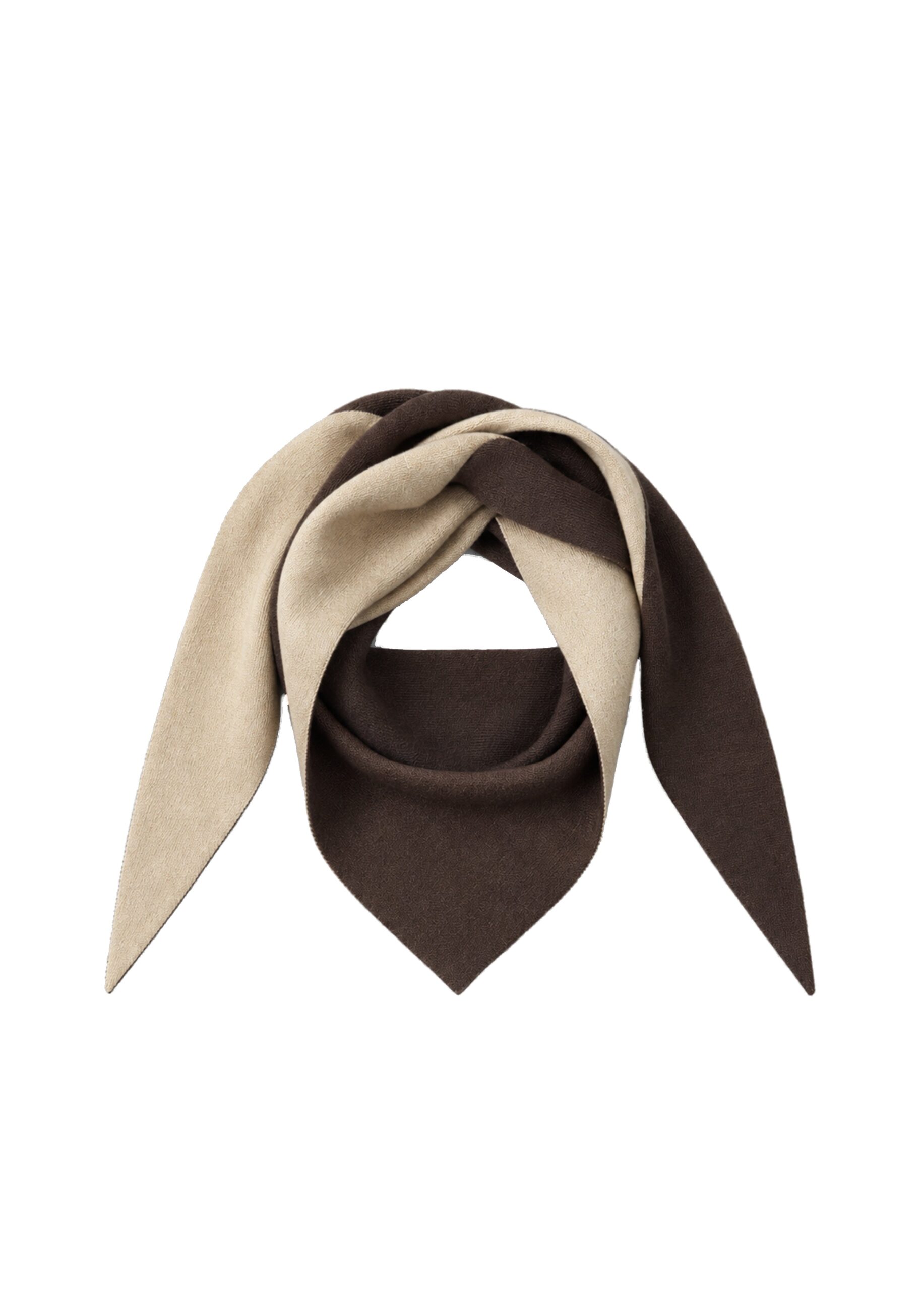 The Frankie Shop Nella Reversible Scarf in Beige and Brown | Scarves | Luxury Shoes The Frankie Shop Nella Reversible Scarf in Beige and Brown