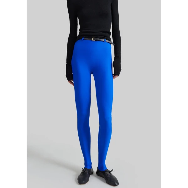 The Frankie Shop Ninetta Jersey Tights in Cobalt, view 4