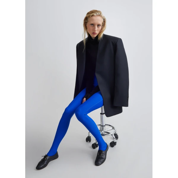 The Frankie Shop Ninetta Jersey Tights in Cobalt, view 6