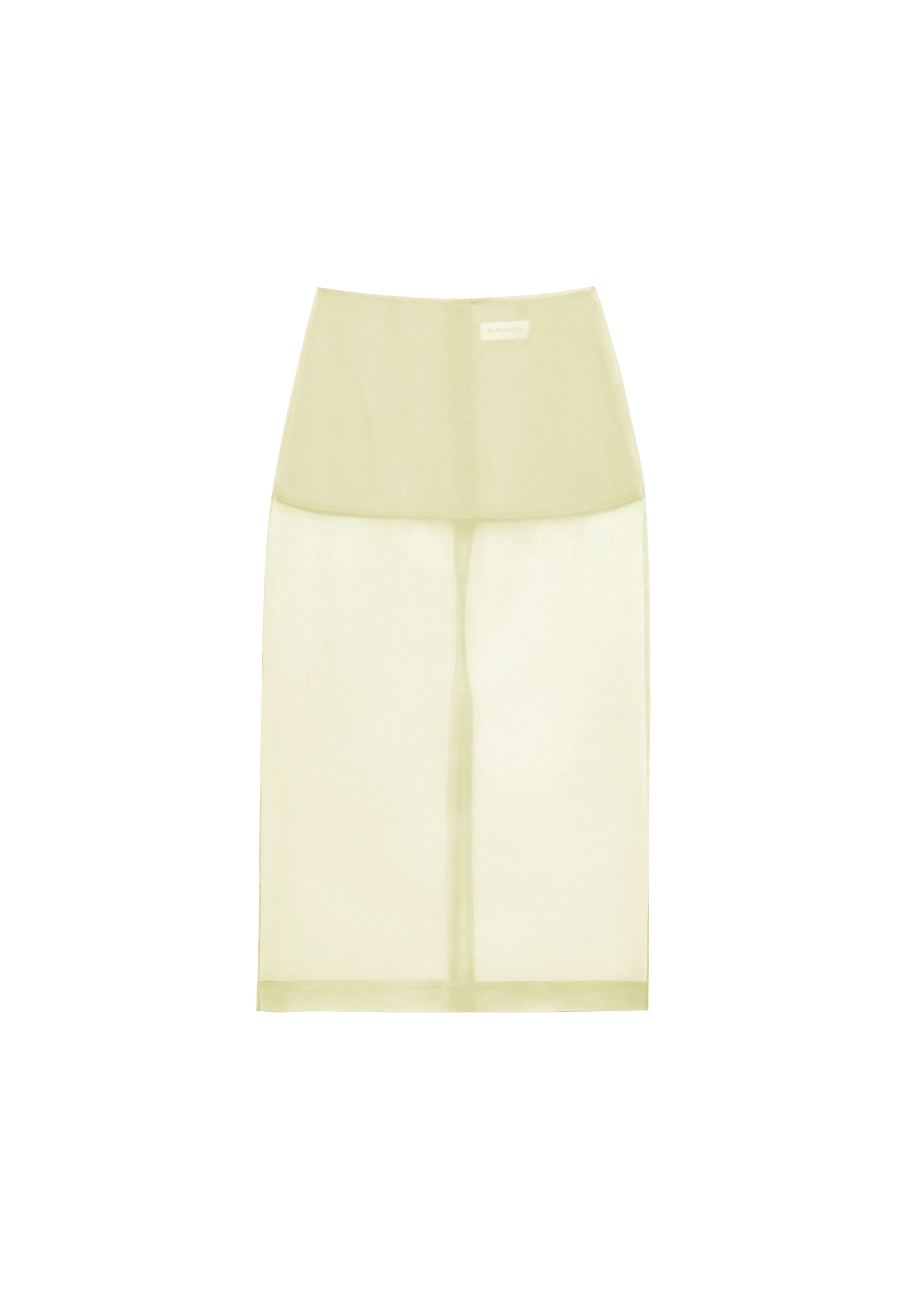 The Frankie Shop Peri Sheer Midi Skirt in Pale Yellow | Skirts | Luxury Shoes The Frankie Shop Peri Sheer Midi Skirt in Pale Yellow