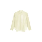The Frankie Shop Peri Sheer Shirt in Pale Yellow