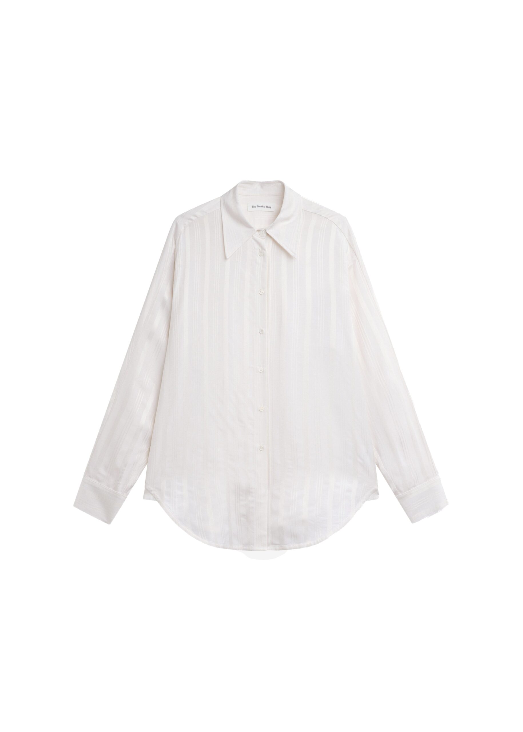 The Frankie Shop Selin Back Vent Shirt in White | Tops | Luxury Shoes The Frankie Shop Selin Back Vent Shirt in White