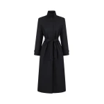 The Frankie Shop Skye Padded Trench Coat in Black
