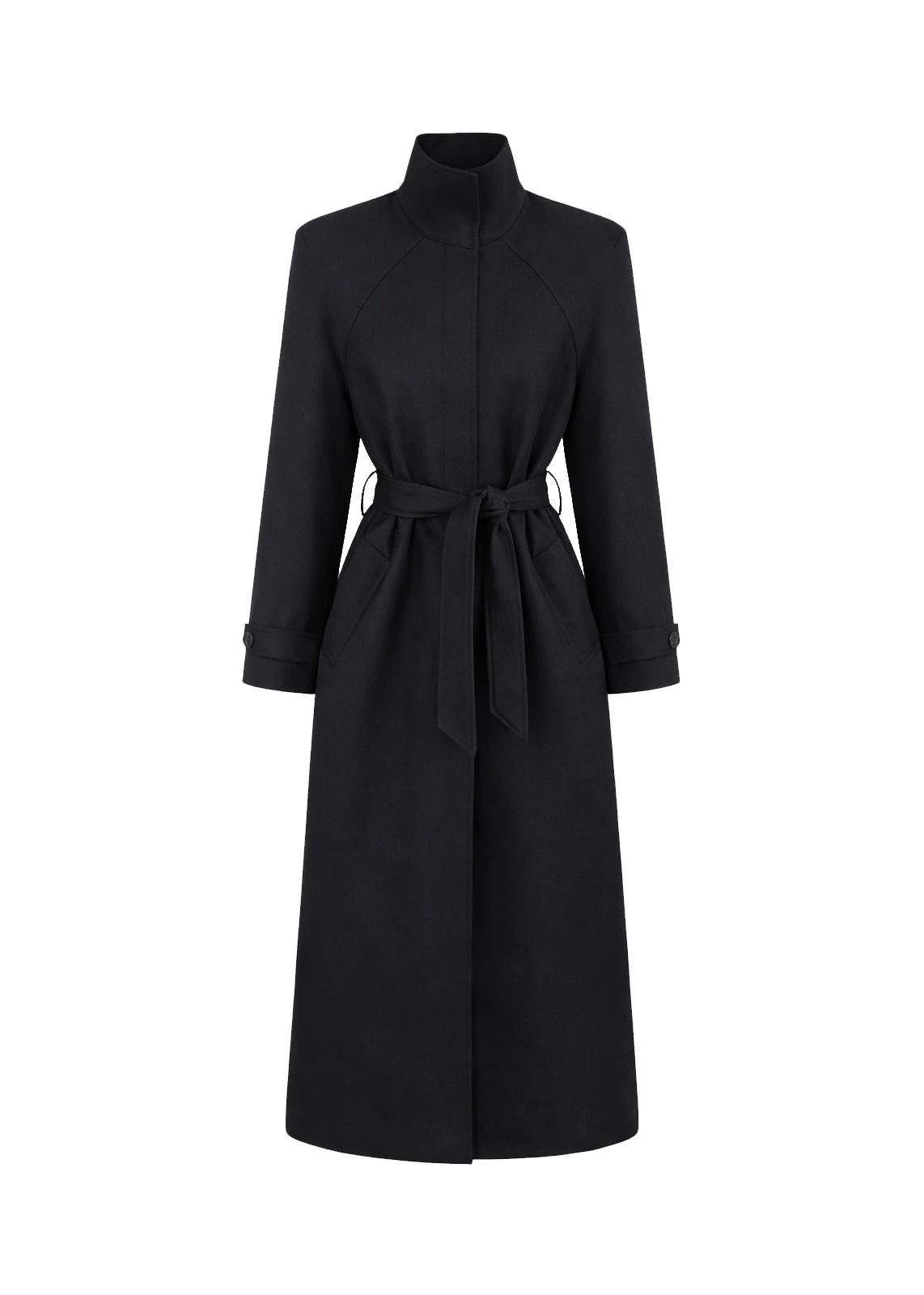 The Frankie Shop Skye Padded Trench Coat in Black | Coats | Luxury Shoes The Frankie Shop Skye Padded Trench Coat in Black