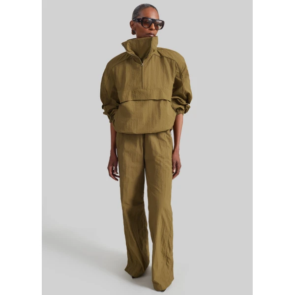 The Frankie Shop Sora Track Pants in Pale Olive, view 4