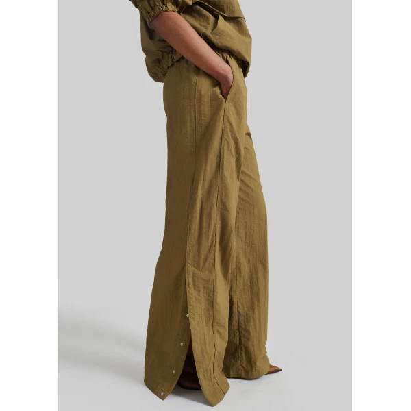 The Frankie Shop Sora Track Pants in Pale Olive, view 5