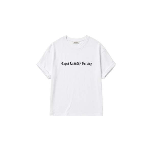 The Frankie Shop TFS Capri Laundry Service T-Shirt in White and Black
