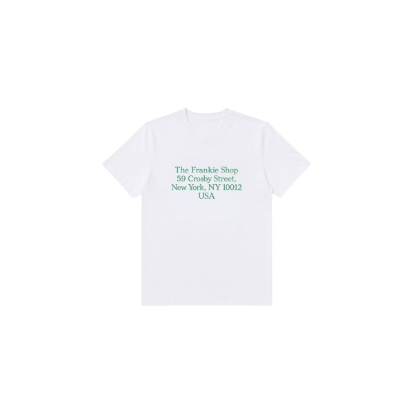 The Frankie Shop TFS Crosby T-Shirt in White and Green