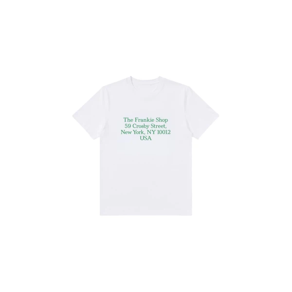 The Frankie Shop TFS Crosby T-Shirt in White and Green