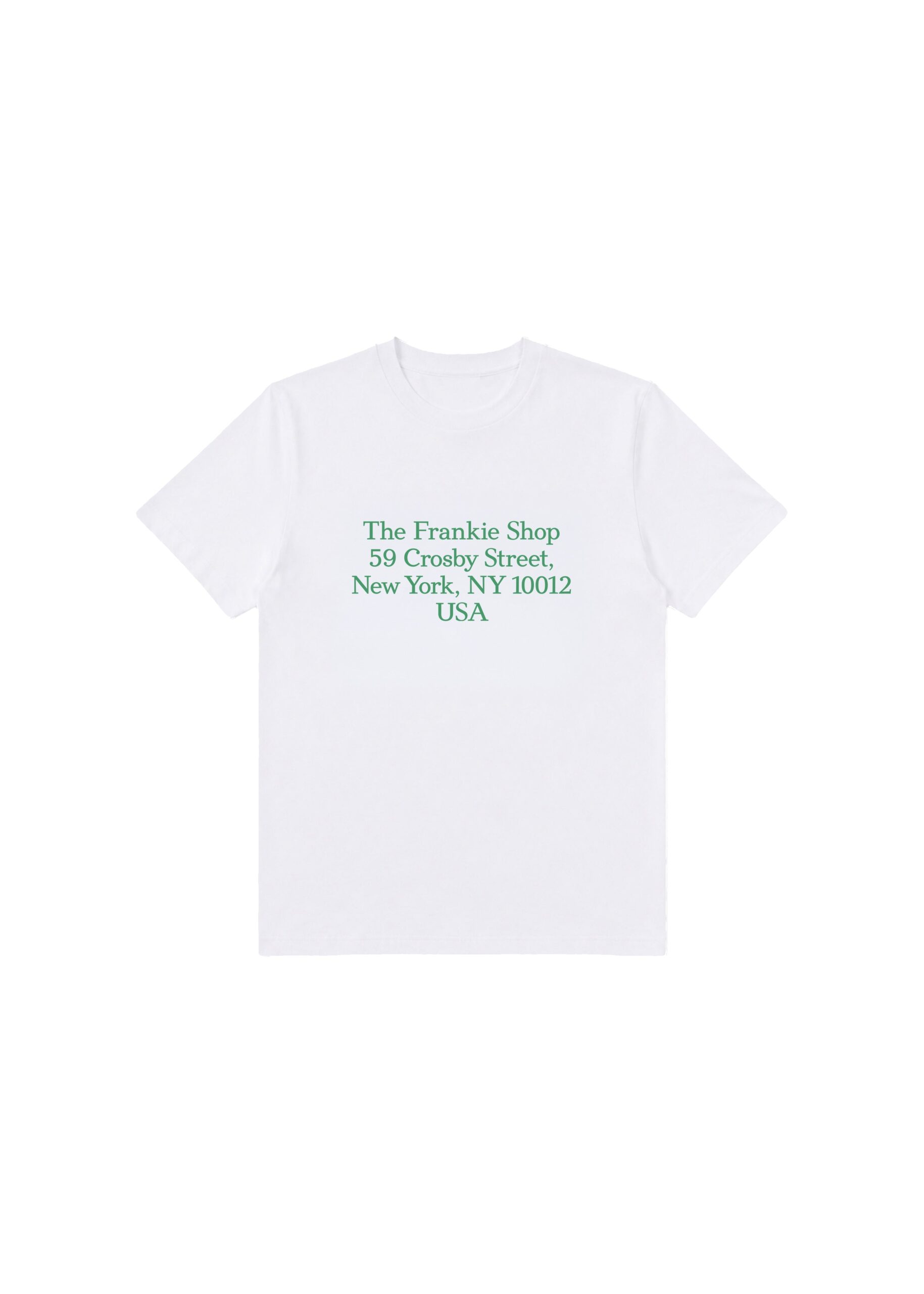 The Frankie Shop TFS Crosby T-Shirt in White and Green | Tops | Luxury Shoes The Frankie Shop TFS Crosby T-Shirt in White and Green