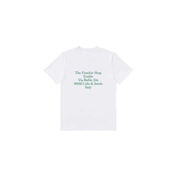 The Frankie Shop TFS Eraldo T-Shirt in White and Green