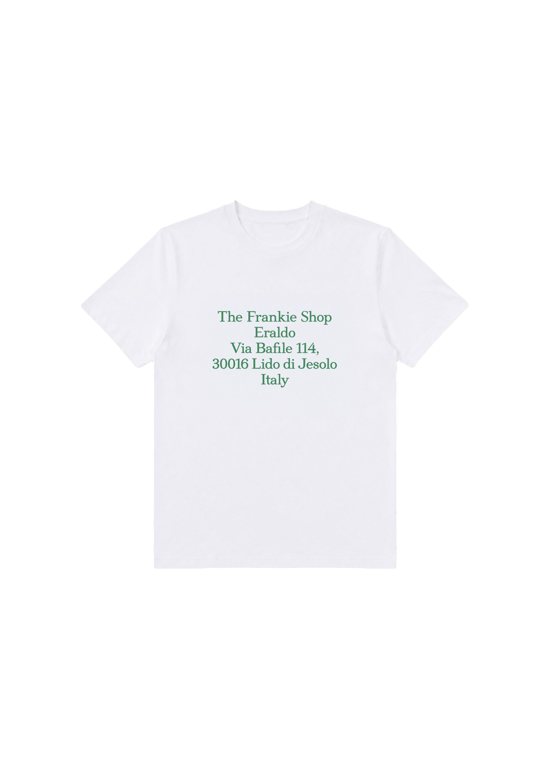 The Frankie Shop TFS Eraldo T-Shirt in White and Green | Tops | Luxury Shoes The Frankie Shop TFS Eraldo T-Shirt in White and Green