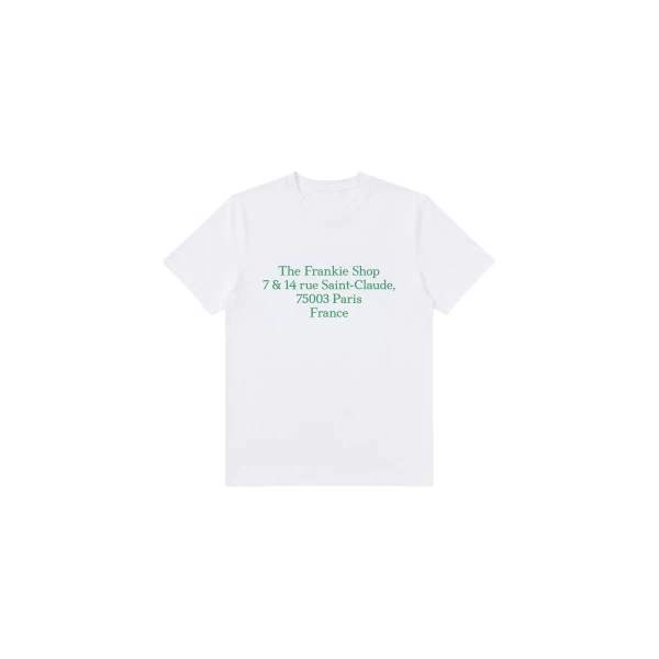 The Frankie Shop TFS Saint-Claude T-Shirt in White and Green
