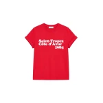 The Frankie Shop TFS Saint-Tropez Côte D'Azur 1984 T-Shirt in Red