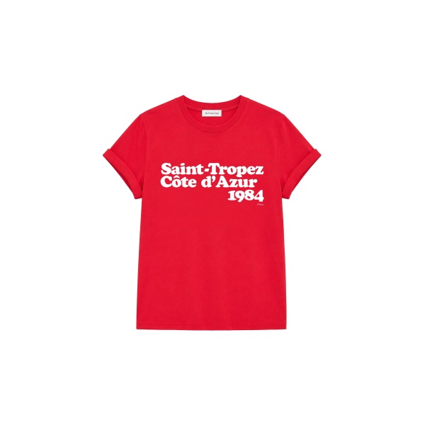 The Frankie Shop TFS Saint-Tropez Côte D'Azur 1984 T-Shirt in Red