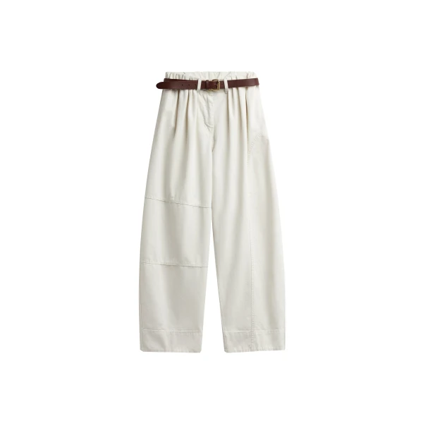 The Frankie Shop Teano Curved Pants in Off White