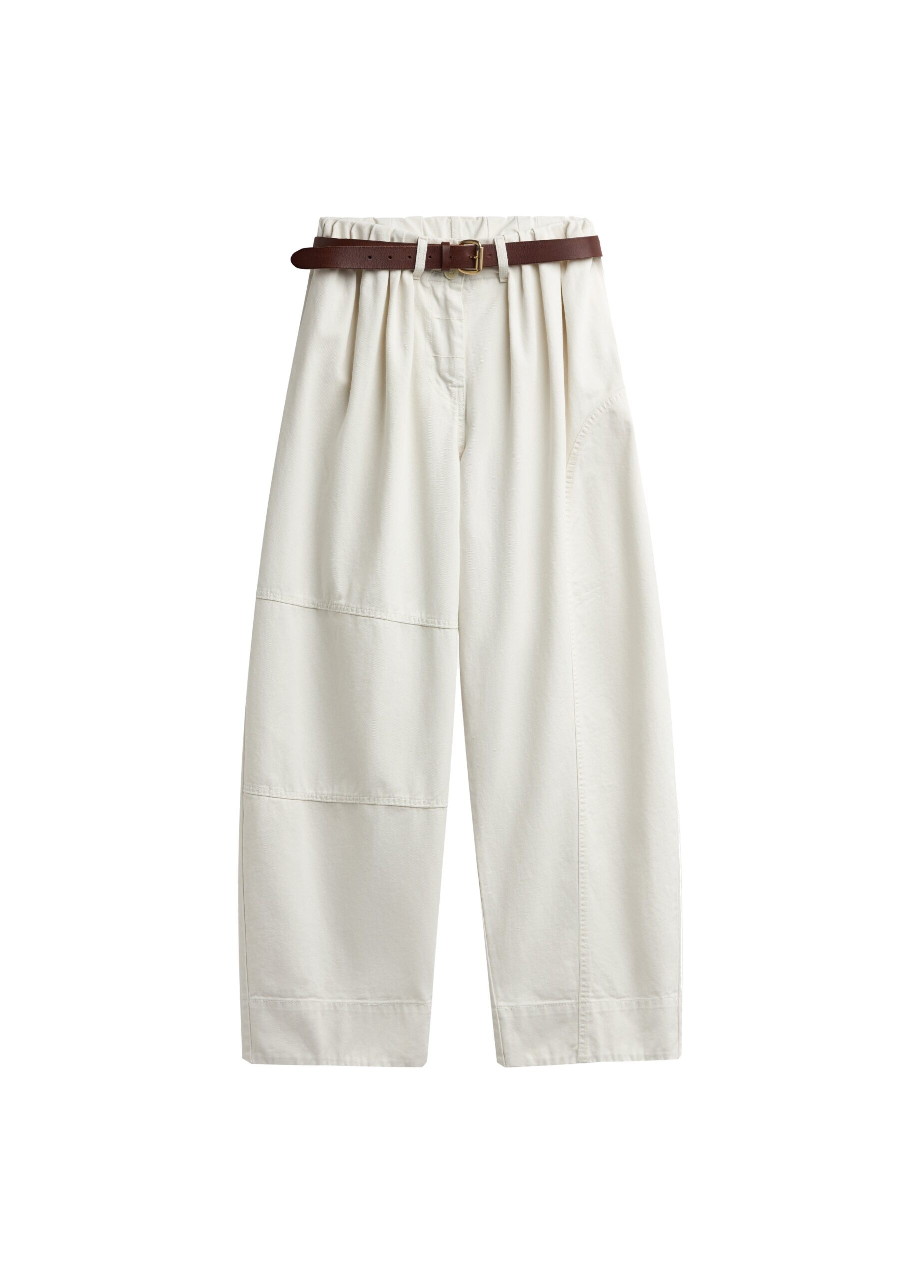 The Frankie Shop Teano Curved Pants in Off White | Pants | Luxury Shoes The Frankie Shop Teano Curved Pants in Off White