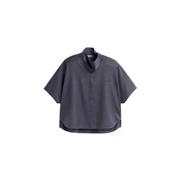 The Frankie Shop Telluride Draped Top in Dark Grey