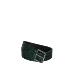 The Frankie Shop Toni Croc Leather Belt in Bottle Green