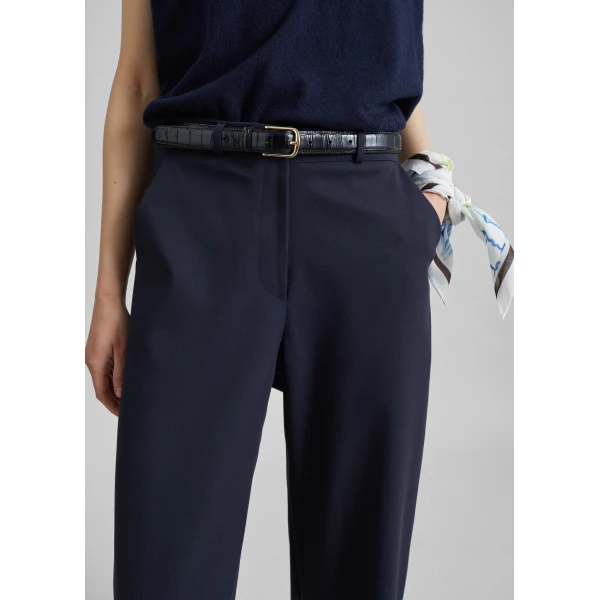 The Frankie Shop Trofa Curved Trousers in Navy, view 4