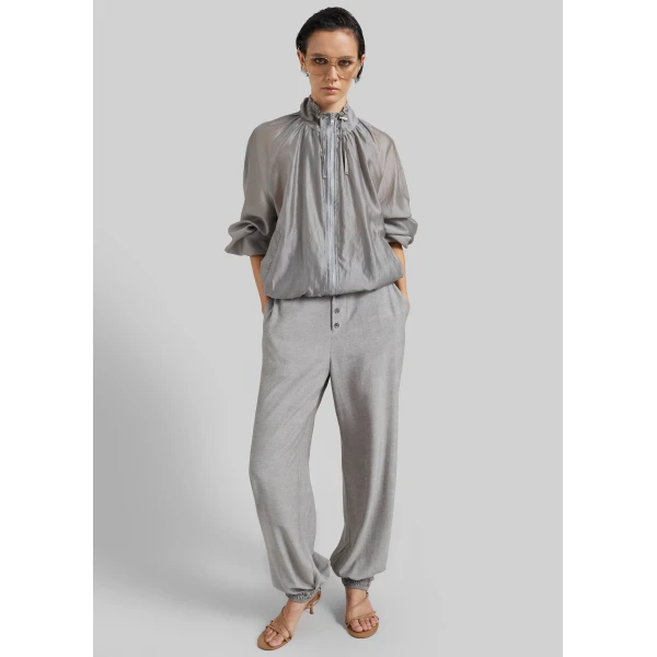 The Frankie Shop Vimont Balloon Pants in Taupe Melange, view 2