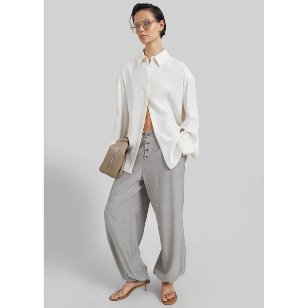 The Frankie Shop Vimont Balloon Pants in Taupe Melange, view 6