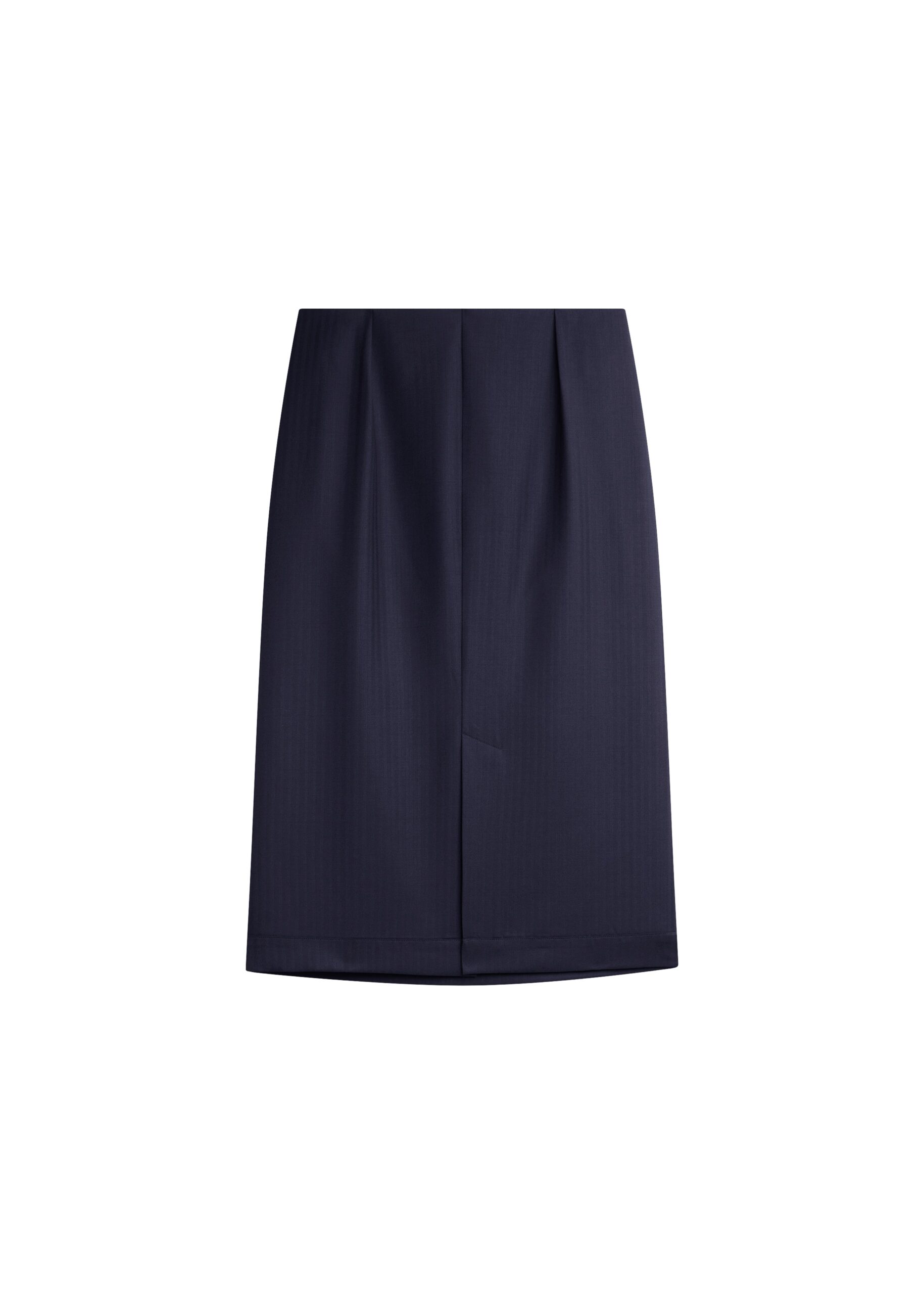 The Frankie Shop Viviana Chevron Tailored Midi Skirt in Dark Navy | Skirts | Luxury Shoes The Frankie Shop Viviana Chevron Tailored Midi Skirt in Dark Navy