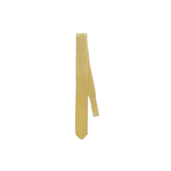 Zira Knitted Silk Tie in Yellow