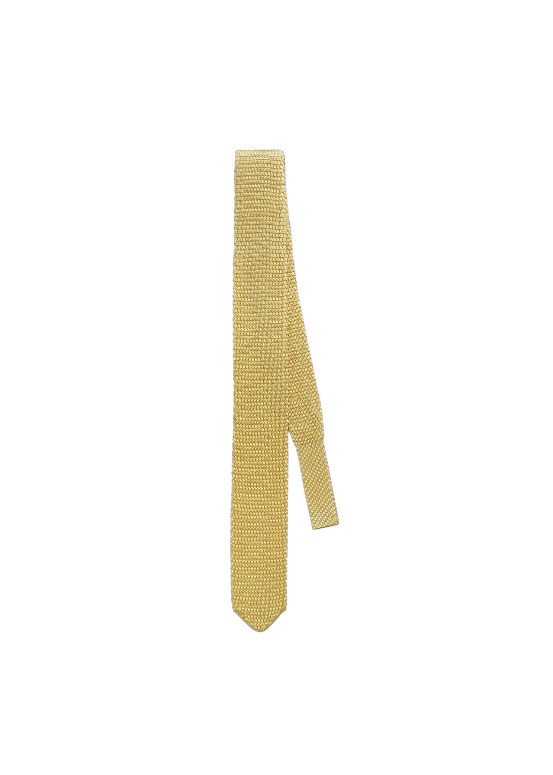 The Frankie Shop Zira Knitted Silk Tie in Yellow | Accessories | Luxury Shoes The Frankie Shop Zira Knitted Silk Tie in Yellow
