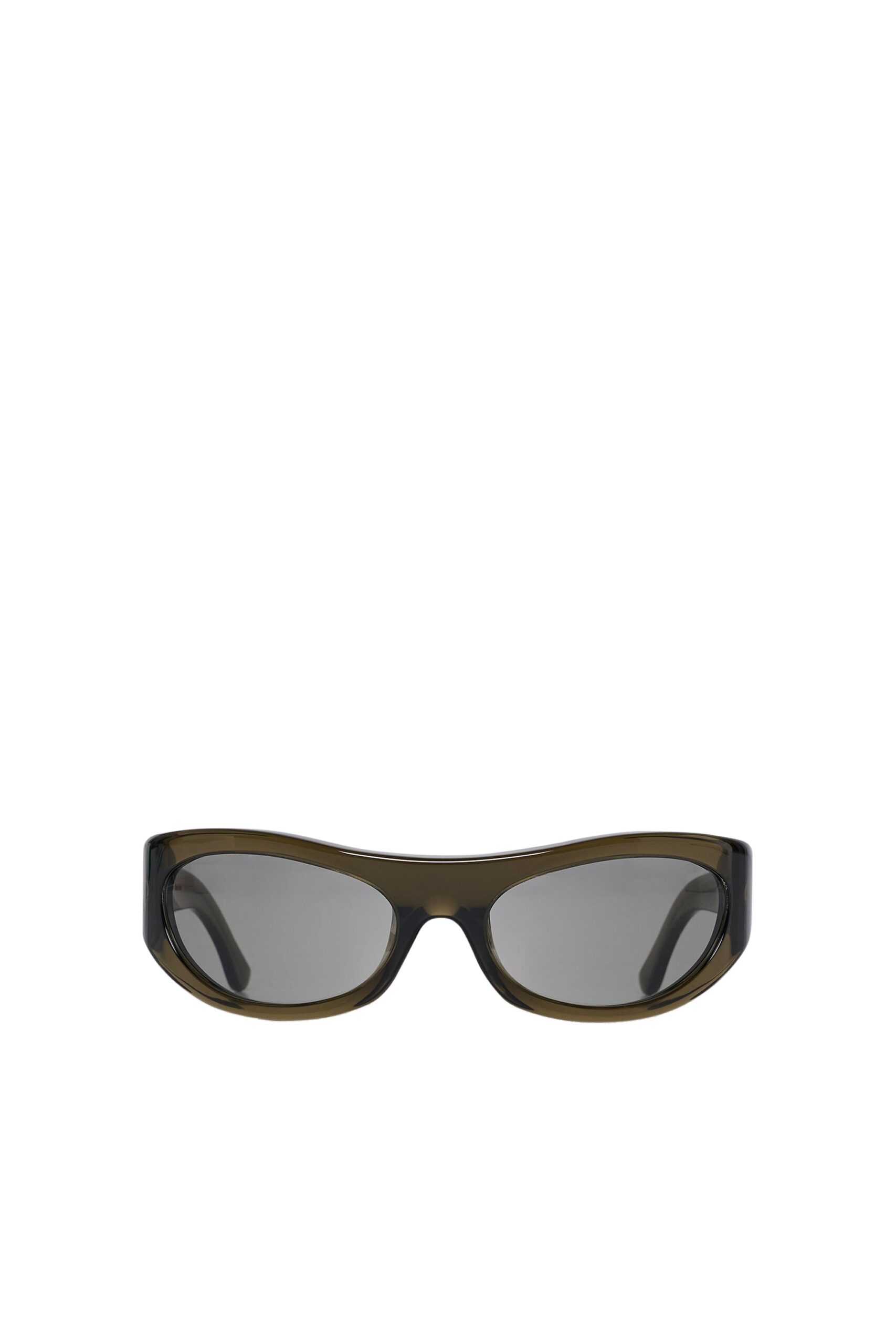 The Row Sunglasses B in Clear Green and Grey | Sunglasses | Luxury Shoes The Row Sunglasses B in Clear Green and Grey