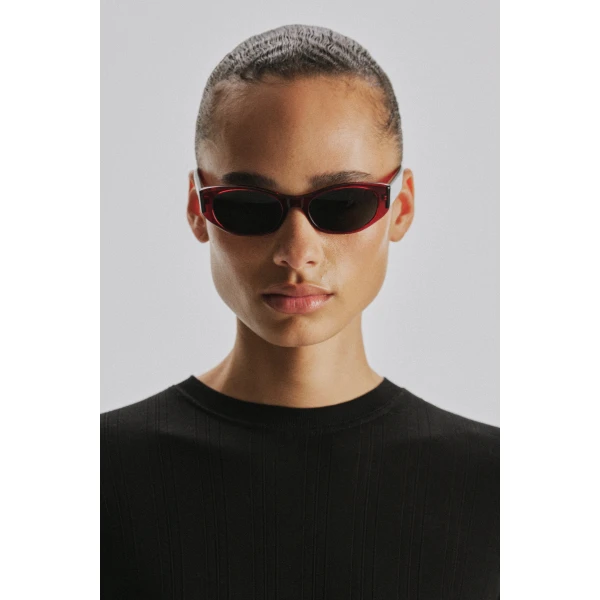 The Row Sunglasses C in Clear Red and Black, view 3