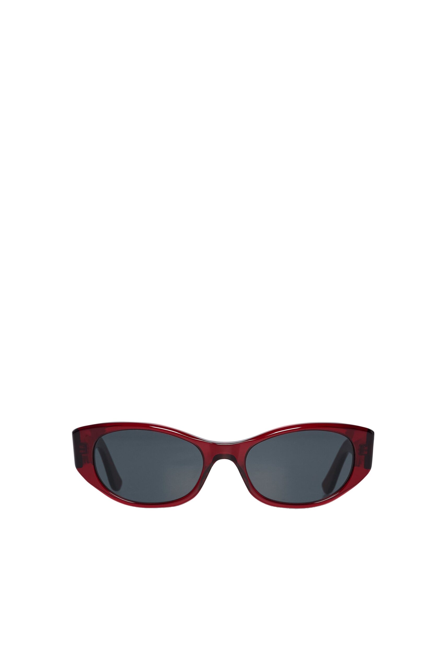The Row Sunglasses C in Clear Red and Black | Sunglasses | Luxury Shoes The Row Sunglasses C in Clear Red and Black