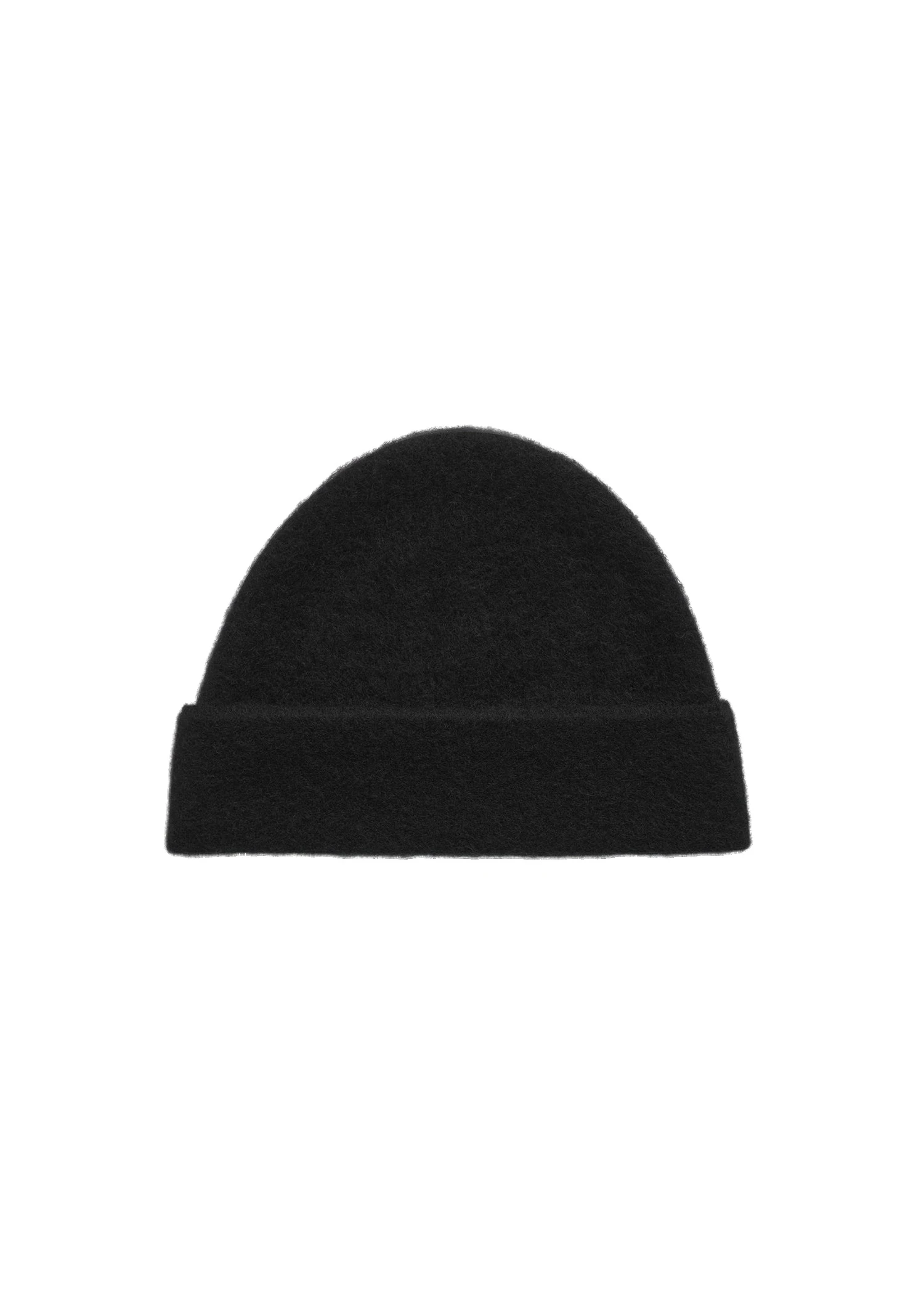 Brushed cashmere beanie in Black