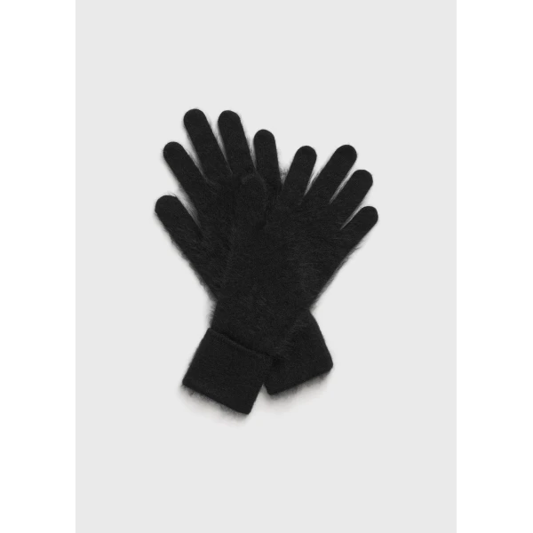 Toteme Brushed cashmere gloves in Black, view 3