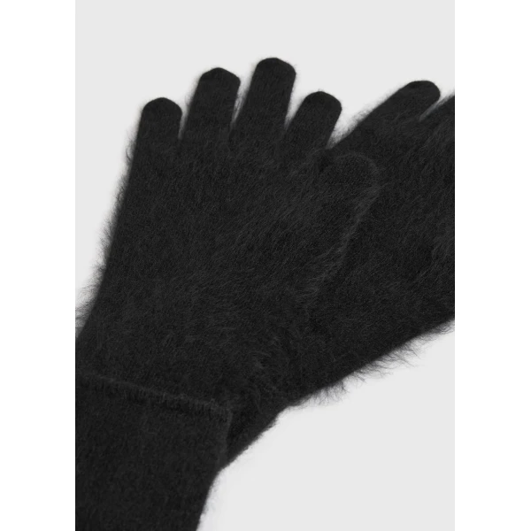 Toteme Brushed cashmere gloves in Black, view 4