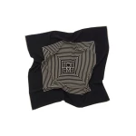 Toteme Centered monogram silk scarf in Black