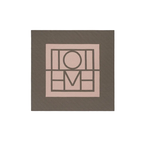Centered monogram silk scarf in Walnut