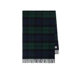 Toteme Checked cashmere scarf in Midnight green