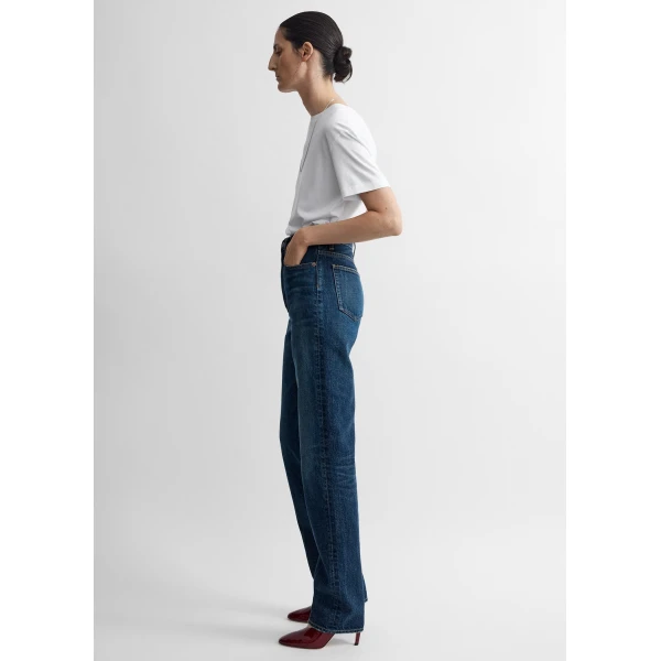 Toteme Classic slim denim full length in Faded blue, view 3