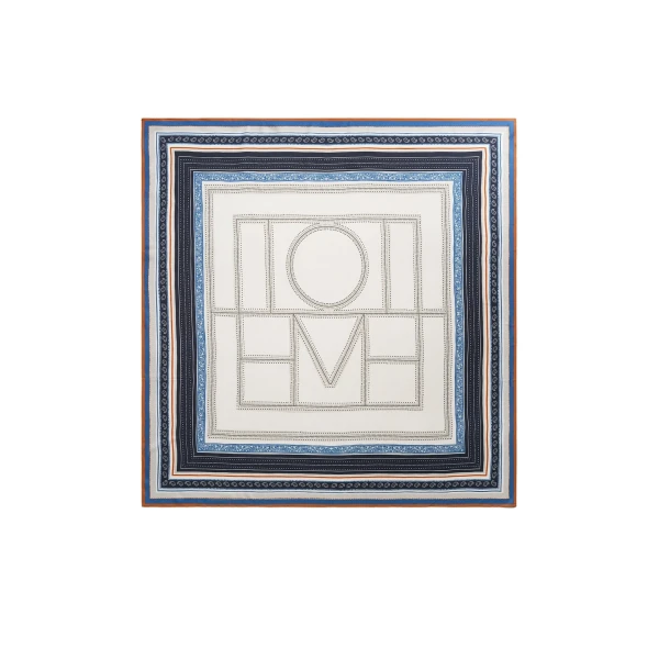 Toteme Collector scarf in Ecru navy