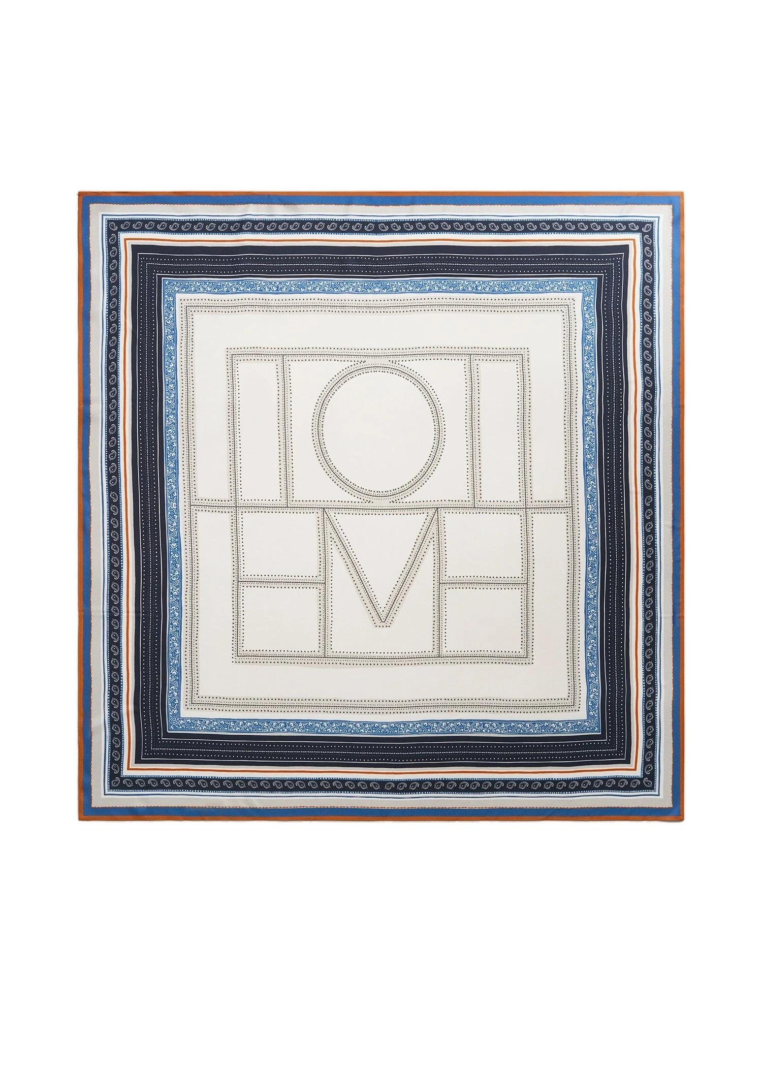 Collector scarf in Ecru navy