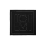 Toteme Embroidered monogram silk scarf in Black
