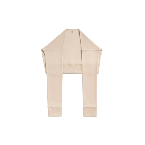 Jersey sleeve scarf in Ecru