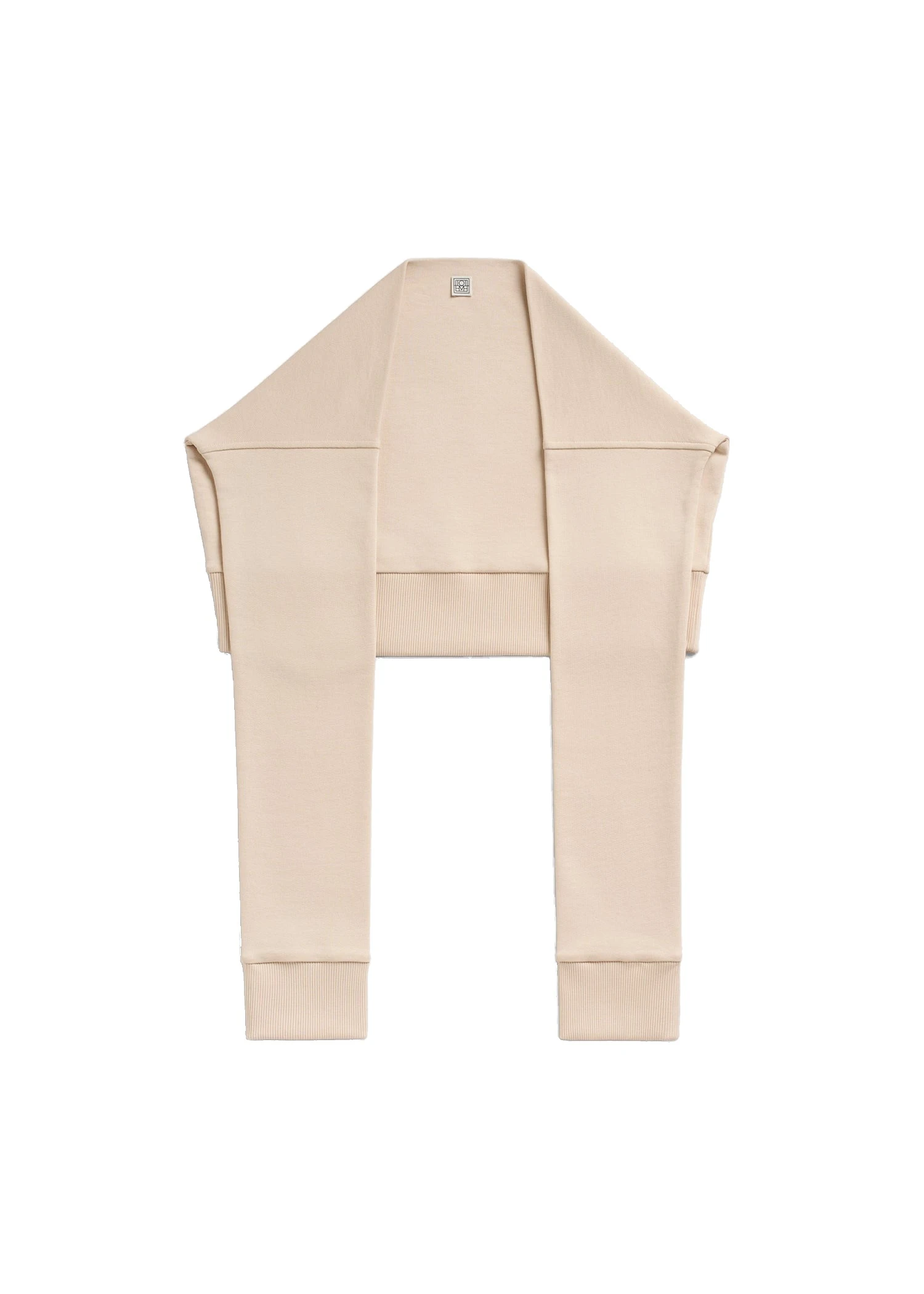 Jersey sleeve scarf in Ecru