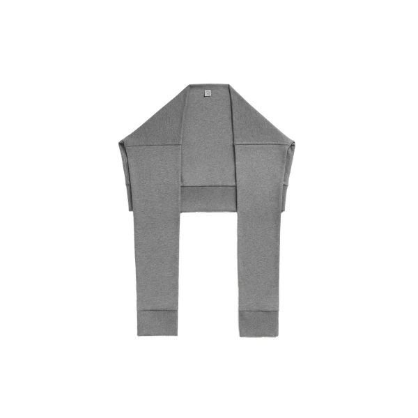 Jersey sleeve scarf in Grey mélange